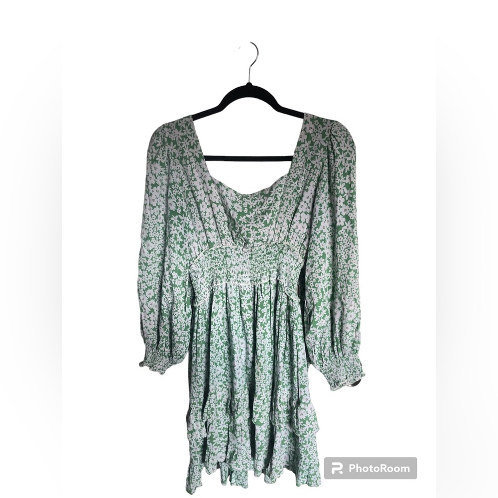 creations boutique green floral dress